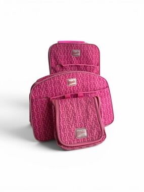 Barbie Pink Monogram Travel Luggage Set
